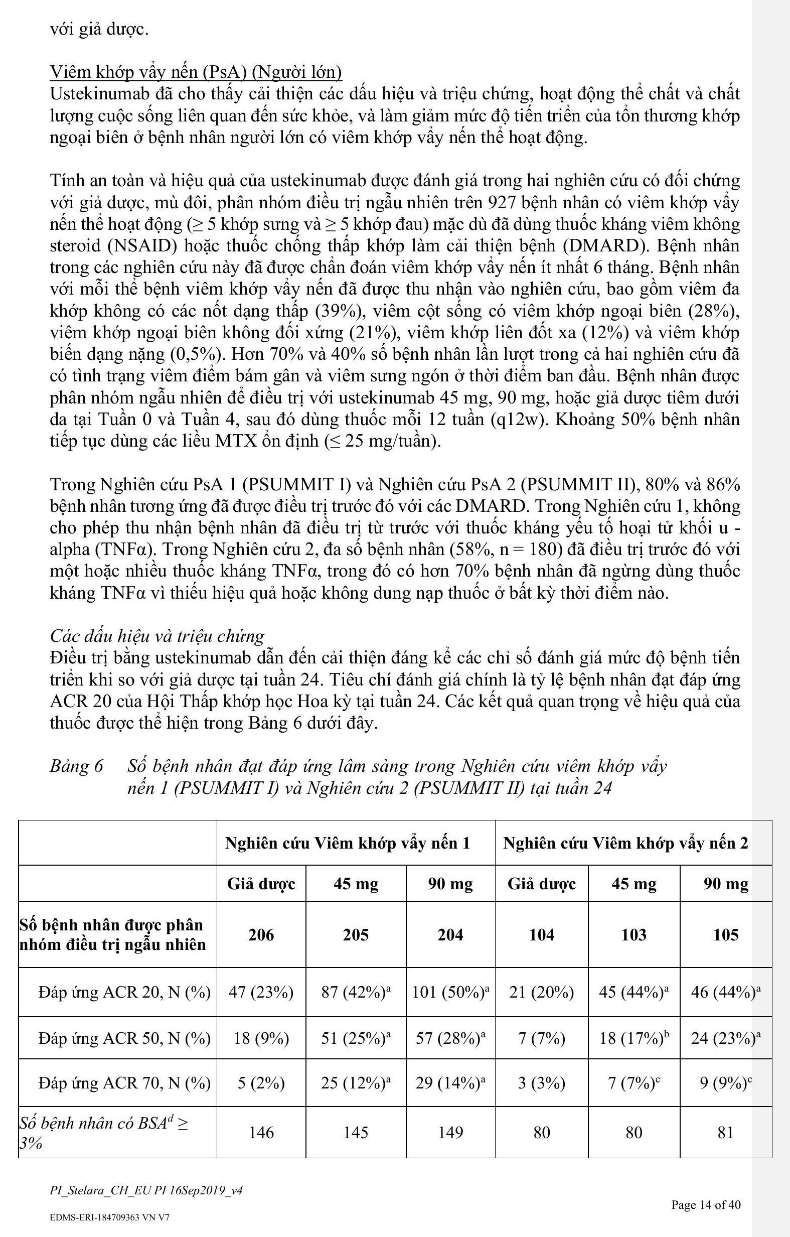 Dung dịch tiêm Stelara 45mg/0,5ml trị các bệnh vảy nến, Crohn (1 lọ x 0,5ml) - 21